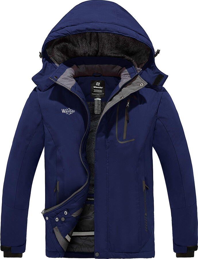 Wantdo Men's Outdoor Windproof Sports Coat Hooded Warm Windbreaker ...