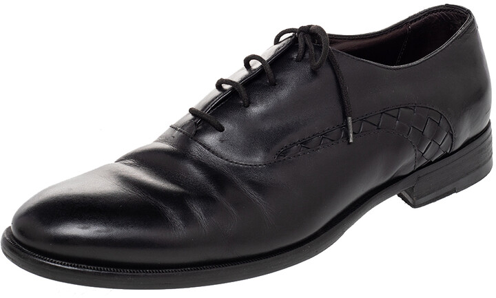 Bottega Veneta★素敵！Black Leather Woven Lace Up Sneaker A Classic adidas Shoe Gone Beautifully Bottega Veneta