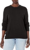 Thumbnail for your product : QUALFORT Women's Jumper Crew Neck Long Sleeve Lightweight Sweater Pullover Black Small