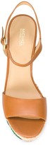 Thumbnail for your product : MICHAEL Michael Kors Fisher palm embroidered wedges