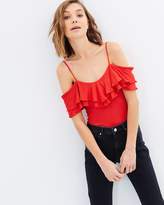 Thumbnail for your product : Miss Selfridge V Frill Top
