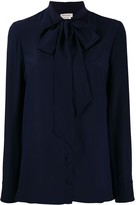 Thumbnail for your product : Alexander McQueen Crepe De Chine Pussy-Bow Blouse