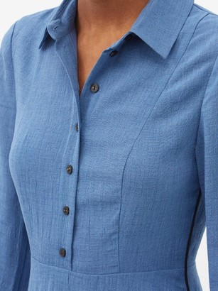 Cefinn Veronica Voile Midi Shirt Dress - Light Blue