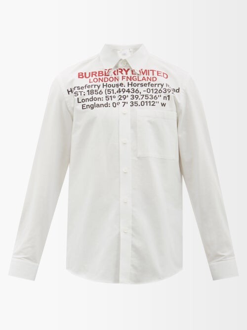 burberry mens shirt white