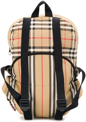 Burberry Children Signature Checked Print Backpack
