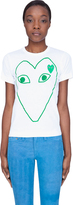Thumbnail for your product : Comme des Garcons Play White & Green Heart T-Shirt