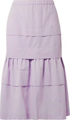 ANNA MASON Midi Skirt Light Purple
