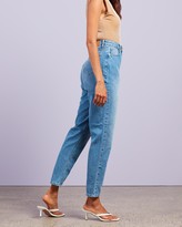 Thumbnail for your product : Missguided Women's Blue High-Waisted - Clean Riot Mom Jeans - Size 16 at The Iconic