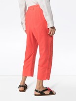 Thumbnail for your product : By Walid Lydia tonal-embroidered trousers