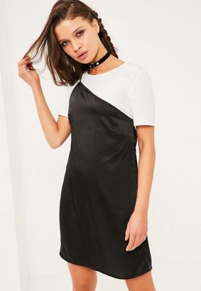 Missguided Black One Strap Overlay Dress