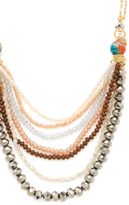 Thumbnail for your product : Leslie Danzis Beaded Bib Necklace
