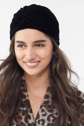 Urban Outfitters Velvet Wrapped-Front Beanie