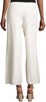Thumbnail for your product : Joan Vass Wide-Leg Knit Easy Pants, Ivory, Plus Size