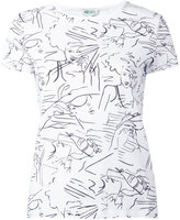Kenzo - face sketch T-shirt - women - coton - XS