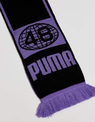 Puma Retro Football Scarf In Purple Exclusive To Asos