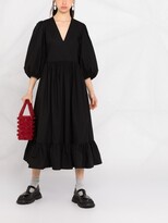 Thumbnail for your product : RED Valentino Puff-Sleeve Midi Dress