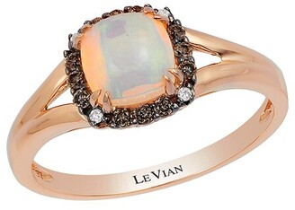 LeVian 14K 0.45 Ct. Tw. Diamond & Neopolitan Opal Cocktail Ring