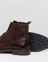 Thumbnail for your product : Base London Troop Leather Lace Up Boots In Brown