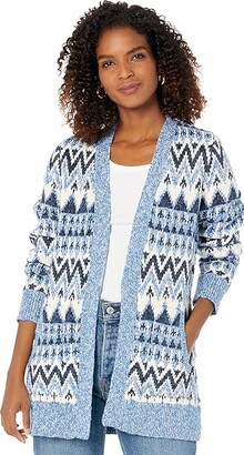 L.L. Bean Cotton Ragg Sweaters Open Cardigan Fair Isle (Rustic Blue Fair  Isle) Women's Clothing - ShopStyle