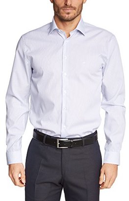 Calvin Klein Men's Cannes Spread Fitted Ftc Slim Fit Cutaway Long Sleeve Dress Shirt