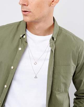 ASOS Ditsy Layered Neckchains In Mixed Metals