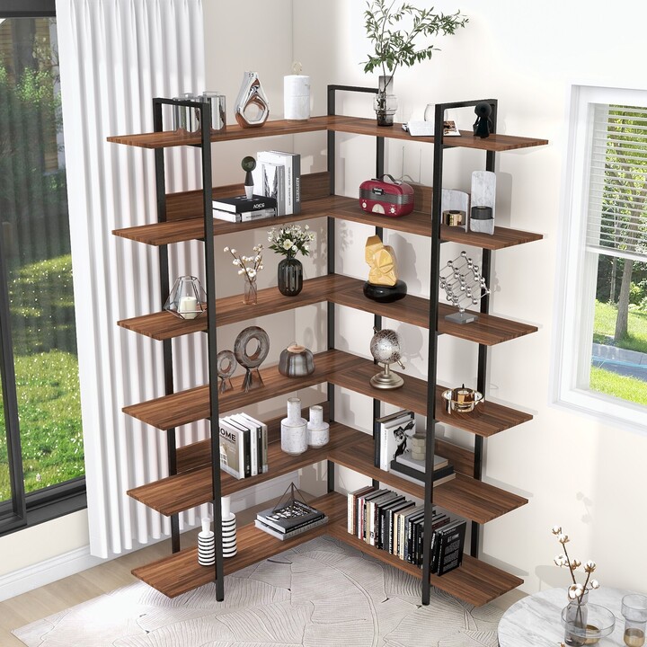 Lshape Bookshelf, Stainless Steel Frame ShopStyle Bookcases &