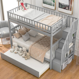 Bunk Beds With Trundle The World, Wayfair Twin Bunk Beds With Trundle