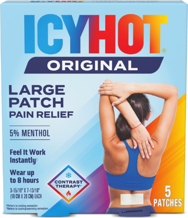 Icy Hot Original Large Pain Relief Patch (5 Count) for Back or Large Area