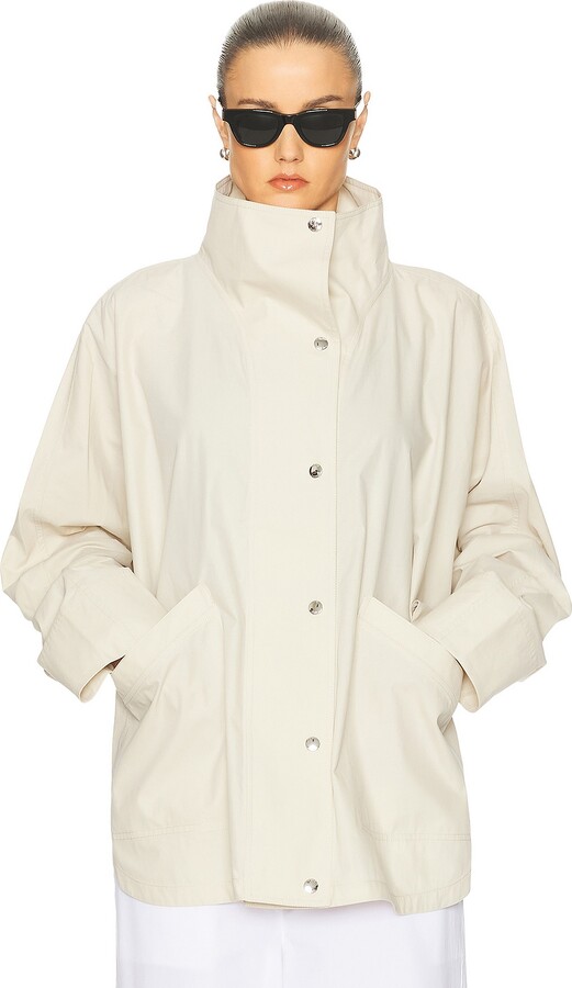 Totême Summer Parachute Jacket in Creme