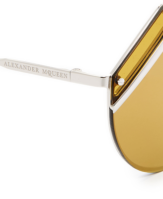 Alexander McQueen Couture Flat Lens Aviator Sunglasses