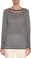 Thumbnail for your product : Giorgio Armani Graphic-Striped Round-Neck Long-Sleeve Knit