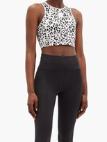 Thumbnail for your product : adidas by Stella McCartney Truepurpose Recycled Fibre-blend Crop Top - Animal