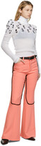 Thumbnail for your product : Cormio Pink Bianca Contrast Flare Trousers