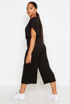 Thumbnail for your product : boohoo Rib Slouchy Top & Culotte Co-Ord Set