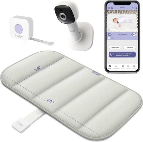 Hubble Connected HUBBLECONNECTEDDream+BundleNon-Wearable,SmartWi-FiEnabledBabyMovementMonitor,HDBabyCamerawithSoothingSounds&WhiteNoise