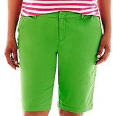 Thumbnail for your product : JCPenney jcpTM Twill Bermuda Shorts - Plus