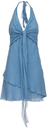 Blumarine LVR Exclusive silk georgette mini dress