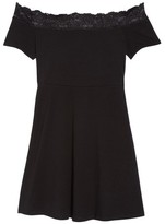 Thumbnail for your product : Dorothy Perkins Plus Size Women's Off-The-Shoulder Lace Trim Dress