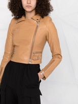 Thumbnail for your product : S.W.O.R.D 6.6.44 Fitted Leather Jacket