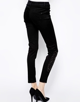 Thumbnail for your product : James Jeans Medusa Skinny Black Studded Jeans