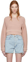 Thumbnail for your product : alexanderwang.t Pink Wide Neck Sweater