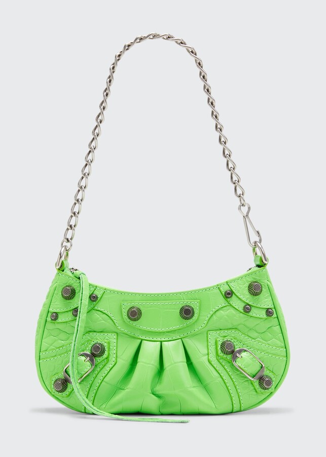 Balenciaga Le Cagole Mini CrocEmbossed Shoulder Bag ShopStyle