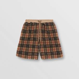 Burberry Vintage Check Fleece Drawcord Shorts