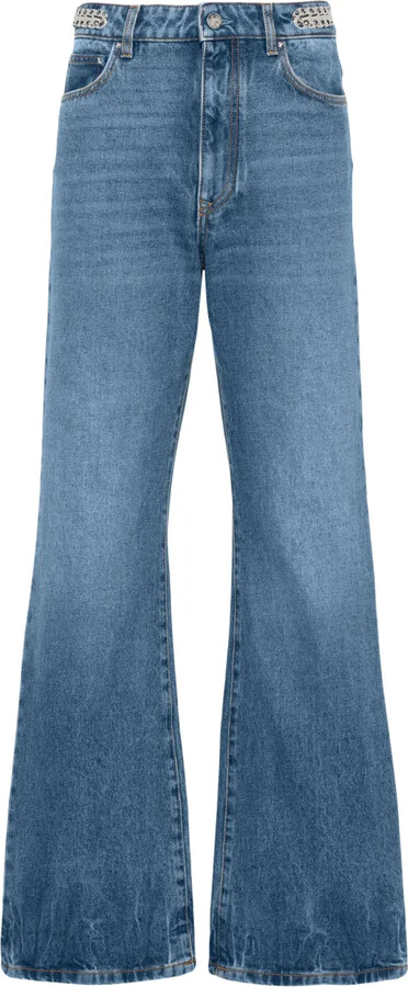 Rabanne Signature high-rise straight-leg jeans