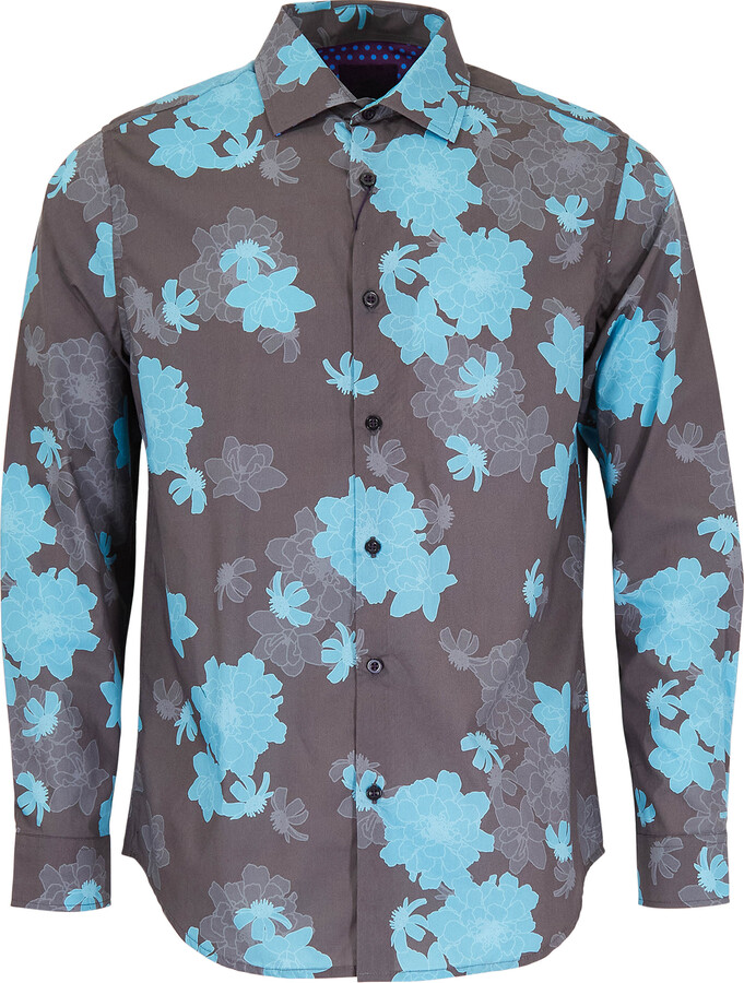 Lords of Harlech Grey Norman Softbloom Shirt - Slate