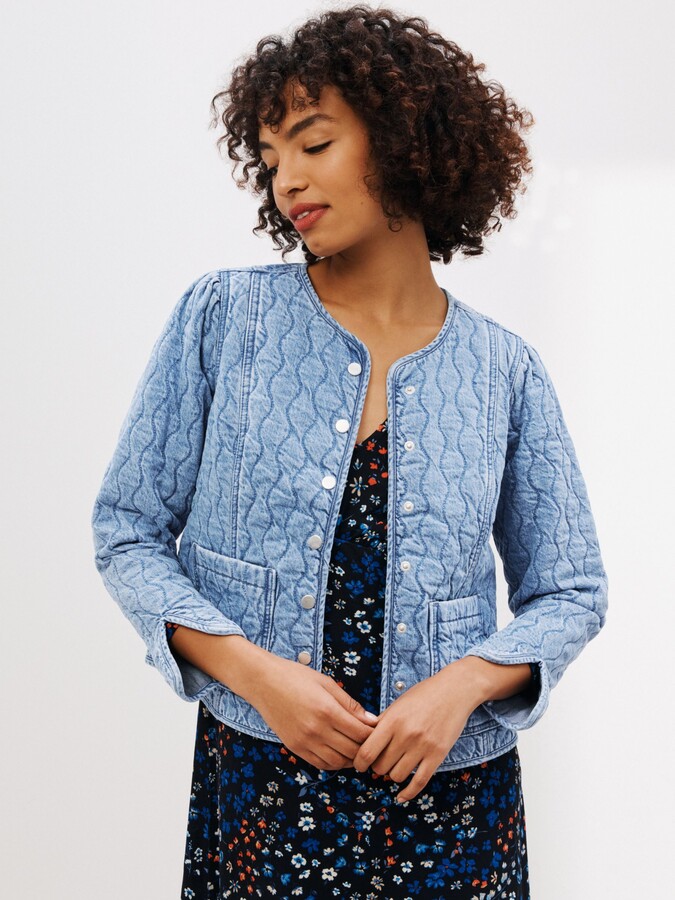 AND/OR Sabina Wave Quilted Jacket, Blue - ShopStyle
