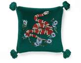 Thumbnail for your product : Gucci Velvet cushion with snake embroidery