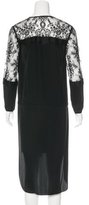 Thumbnail for your product : Mason Silk Lace-Accented Dress