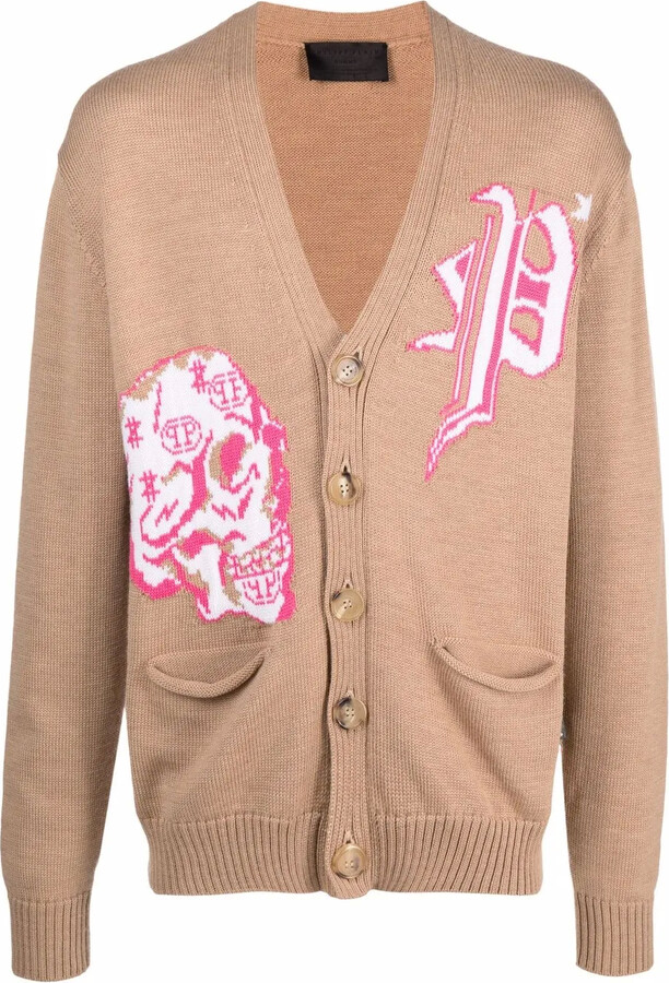 Philipp Plein Merino Wool Cardigan