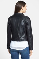 Thumbnail for your product : Eileen Fisher Leather Moto Jacket (Online Only)